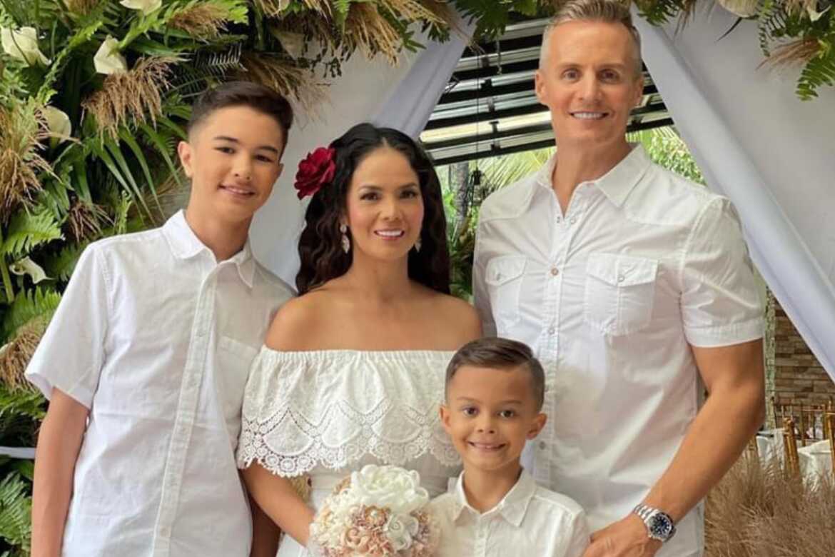 Patricia Javier and Doc Rob Walcher with sons Robert and Ryan