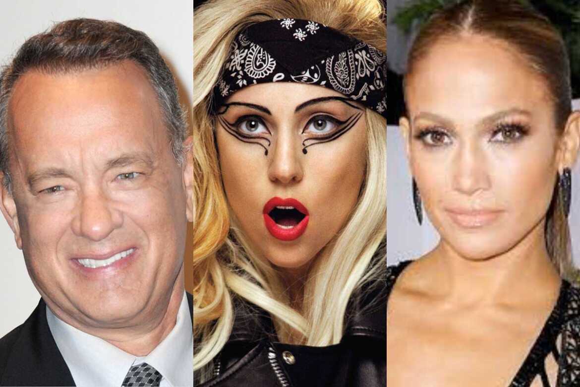 Tom Hanks, Lady Gaga and Jennifer Lopez