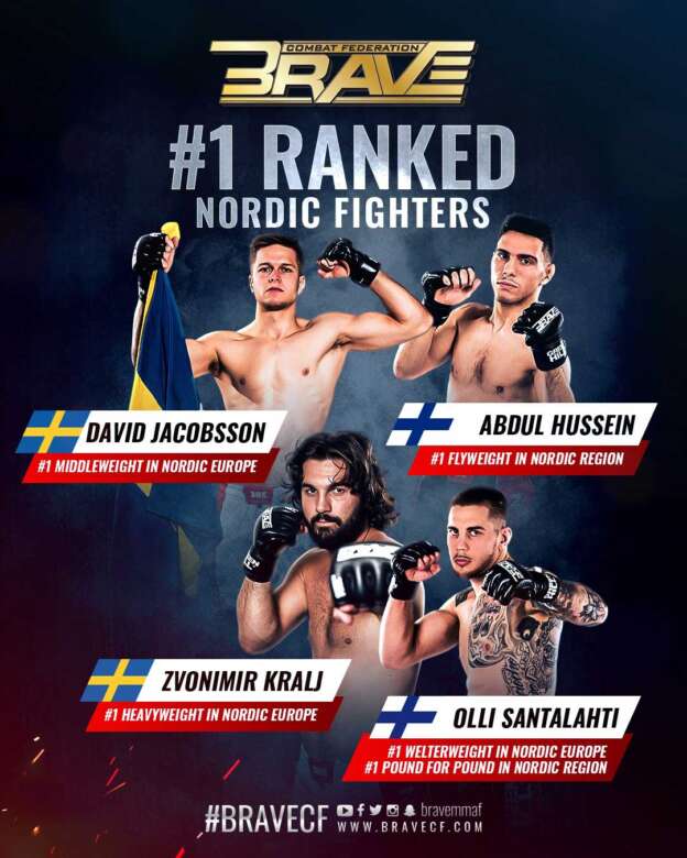 BRAVE CF #1 Ranked Nordic Fighters