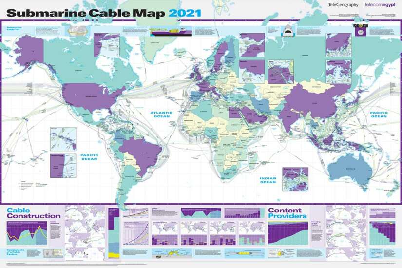 TeleGeography 2021 Submarine Cable Map