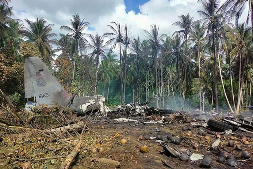 Sulu military plane crash