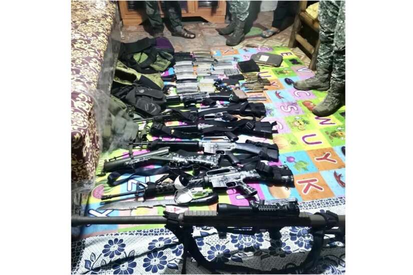 Seized Firearms and Explosives in Malabang