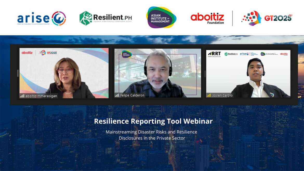 Aboitiz Foundation Resilience Reporting Tool Webinar