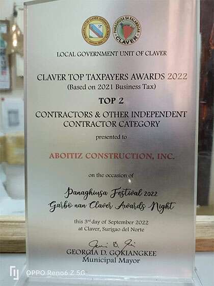 Aboitiz Construction Award