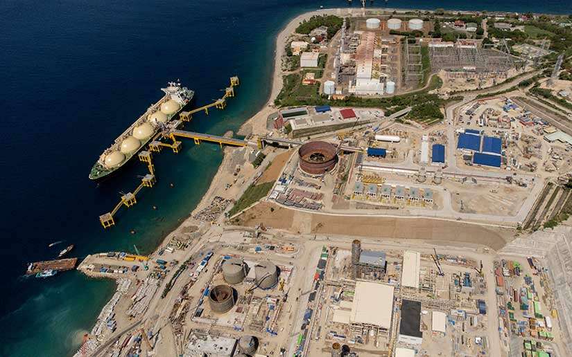 Reclamation in LNG projects