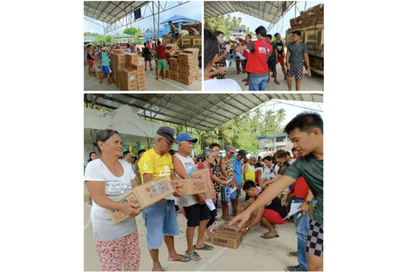 Relief distribution for families in Surigao del Sur